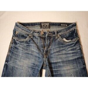 Salvage Supply Co Buckle Jeans Men’s 32 / 31 Straight Havoc Slim Acid Wash